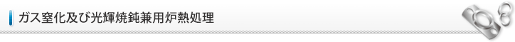 ガス窒化及び光輝焼鈍兼用炉熱処理